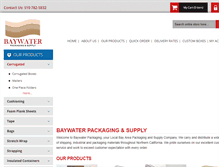 Tablet Screenshot of baywaterpackaging.com